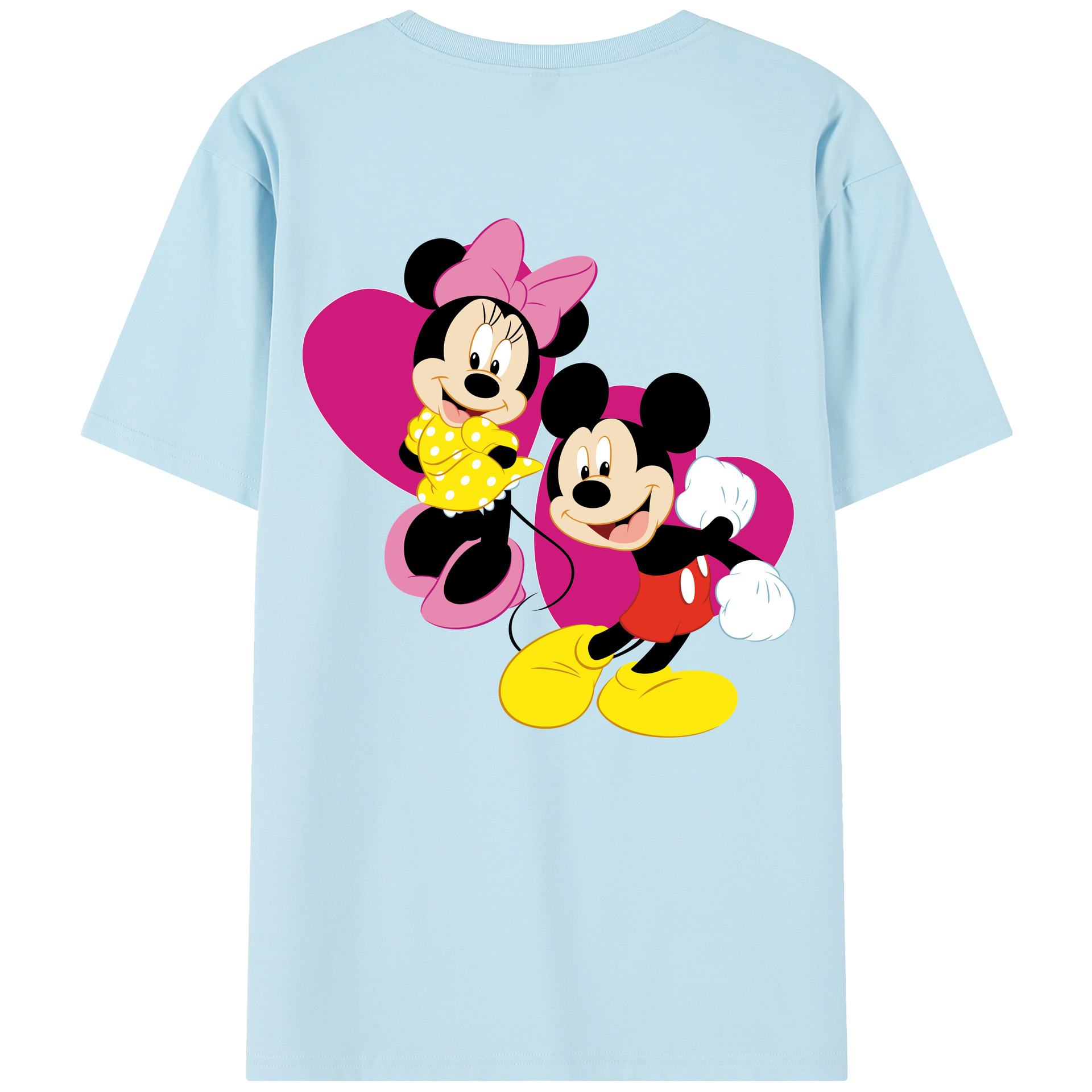 （画像用） ミッキーマウス Mickey Mouse 綿100％半袖Tシャツ（背面プリント）